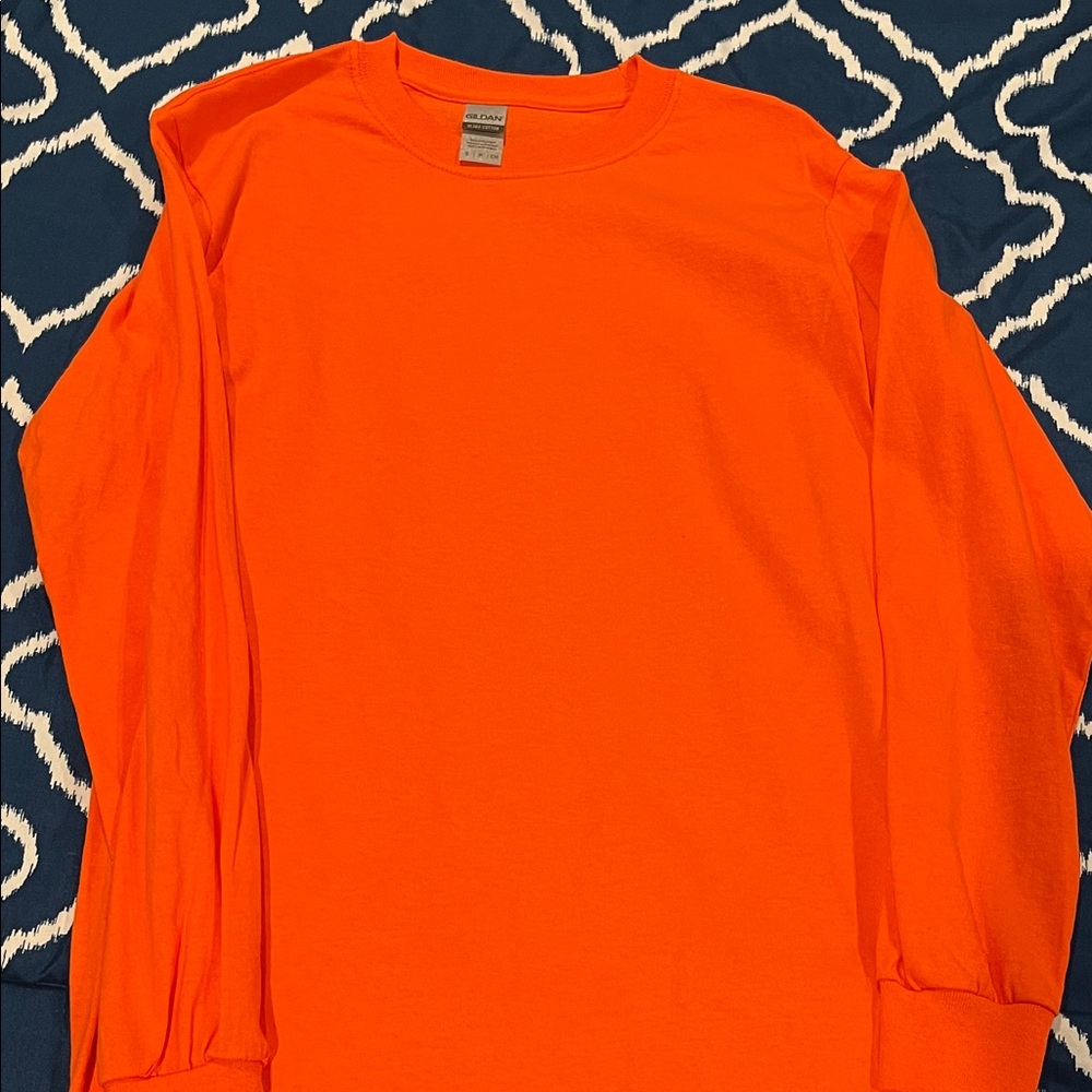 Gildan Bright Orange Long Sleeve Tee